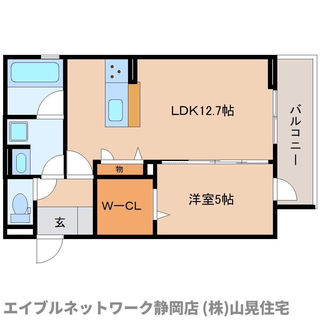 D CREST 相生(1LDK/3階)の間取り写真