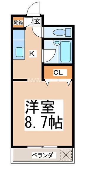 レビュー21(1K/3階)の間取り写真