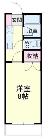 ロイヤルロード(1K/1階)の間取り写真
