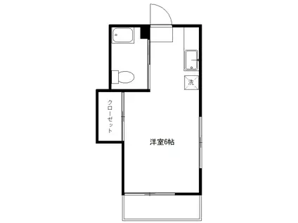 オークラハイツ横浜(ワンルーム/2階)の間取り写真