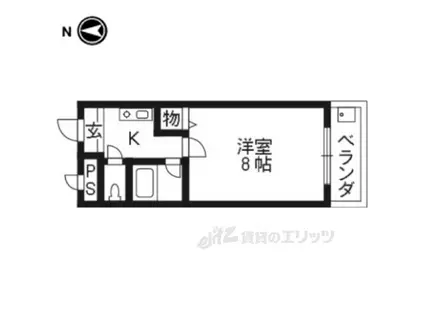ジュネス丸池B棟(1K/5階)の間取り写真