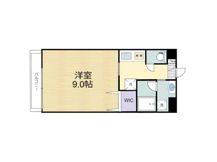 熊本市東区上南部3丁目(1K/4階)の間取り写真