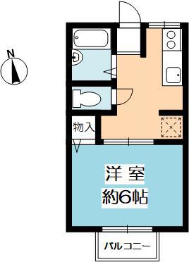 ブランシェ(1K/2階)の間取り写真