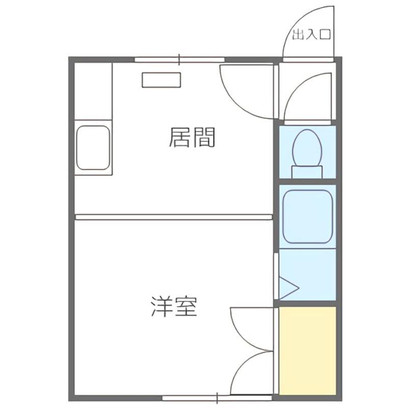 第7森宅建平岸ビル(1DK/2階)の間取り写真