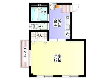 メゾンオクノ(1K/1階)の間取り写真