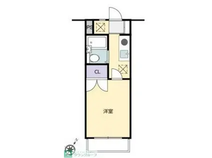 グリーンハイツコバヤシ(1K/2階)の間取り写真