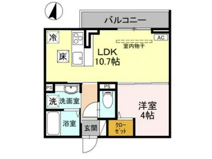 D SERENO新倉I(1LDK/1階)の間取り写真