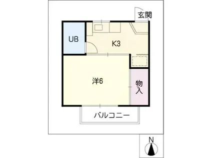 カーサリベルタ(1K/1階)の間取り写真