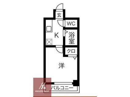 エスリード同心第5(1K/7階)の間取り写真