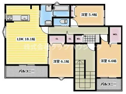 M-PREMIER村野東町(3LDK/3階)の間取り写真