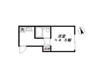 ハウスモモセ(ワンルーム/2階)の間取り写真