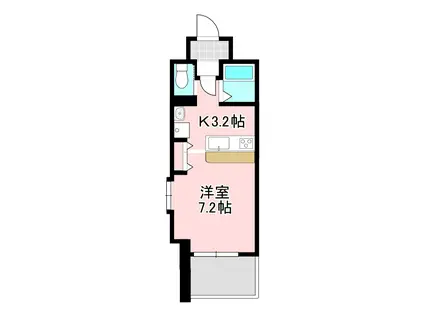 S・K教育大前(ワンルーム/12階)の間取り写真