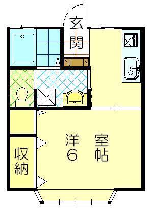 アーバンティこばやし(1K/2階)の間取り写真