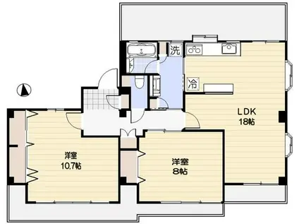 星野コーポ(2LDK/3階)の間取り写真