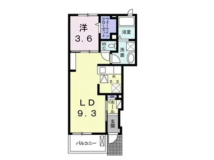 CANON.I(1LDK/1階)の間取り写真