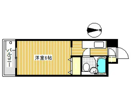 五十嵐ビル(1K/2階)の間取り写真