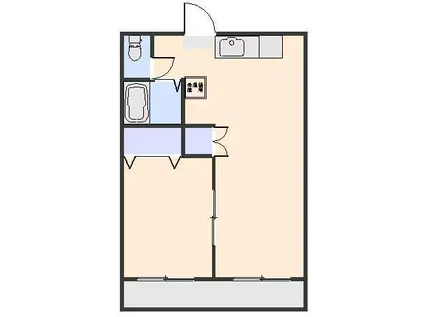 グランデュール(1LDK/1階)の間取り写真