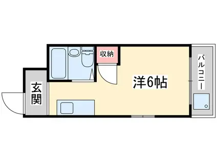 昭和グランドハイツ大淀(ワンルーム/5階)の間取り写真