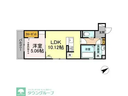 サンクアン吉祥寺(1LDK/2階)の間取り写真