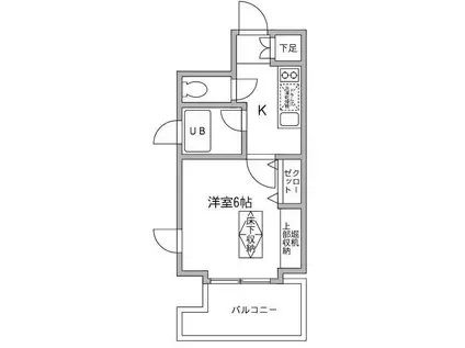 ラクラス木場公園(1K/6階)の間取り写真