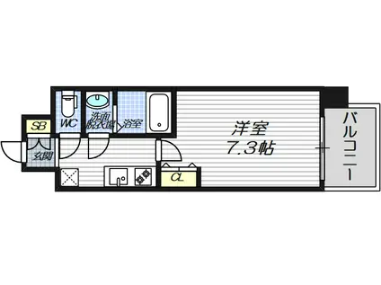 リヴィアス新大阪シエル(1K/11階)の間取り写真