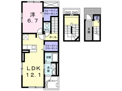ファシール II(1LDK/3階)の間取り写真