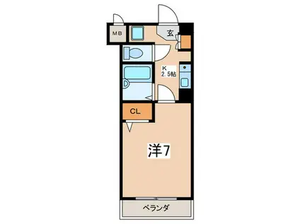 第1芙蓉ハイツ(1K/2階)の間取り写真