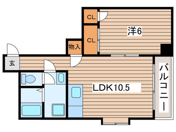 STARIA(1LDK/5階)の間取り写真