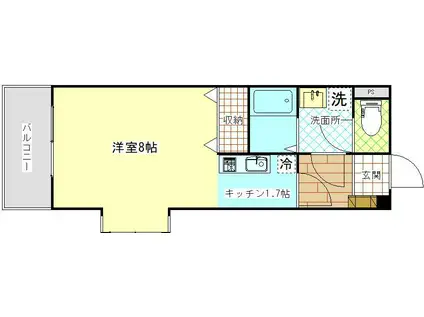 レジデンス・ミヨ(1K/3階)の間取り写真