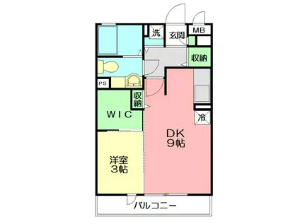 フローラ(1LDK/1階)の間取り写真