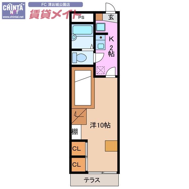 VERSA CASA(1K/1階)の間取り写真
