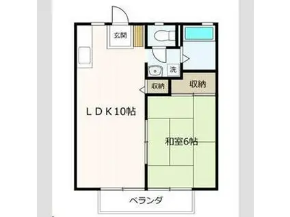 PANAHEIGHTS MORI A棟(1LDK/2階)の間取り写真