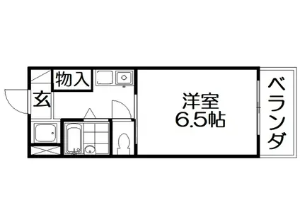 ラフィーネ枚方(1K/1階)の間取り写真