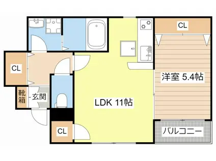 PIANO ROLL野瀬(1LDK/1階)の間取り写真