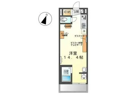 AL AISE ア レーズ(ワンルーム/1階)の間取り写真