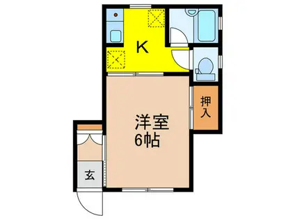 大島アパート(1K/1階)の間取り写真