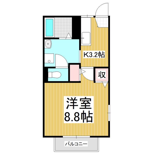 サライ21A棟(1K/1階)の間取り写真