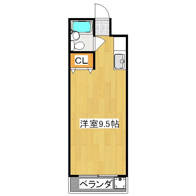 グレース上野(1K/4階)の間取り写真