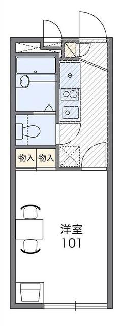 レオパレスセレブレイション(1K/1階)の間取り写真
