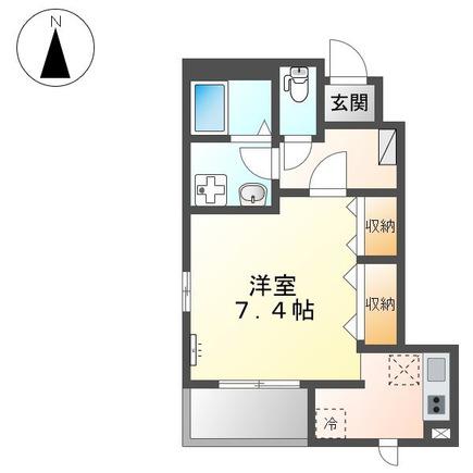 ステラ草薙(1K/1階)の間取り写真