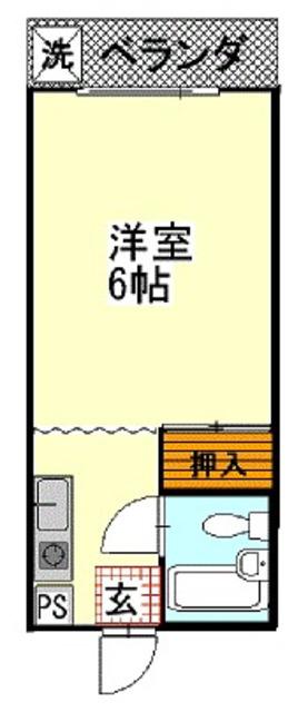 サードフロンティア(1K/1階)の間取り写真
