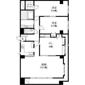 フォレストハイムN18(3LDK/9階)の間取り写真