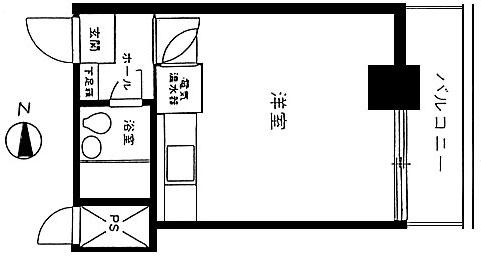 ライオンズマンション中島公園(ワンルーム/2階)の間取り写真