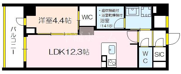 ロイヤルパークヒルズ上町(1LDK/2階)の間取り写真