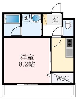 アリーバ古室(1K/3階)の間取り写真