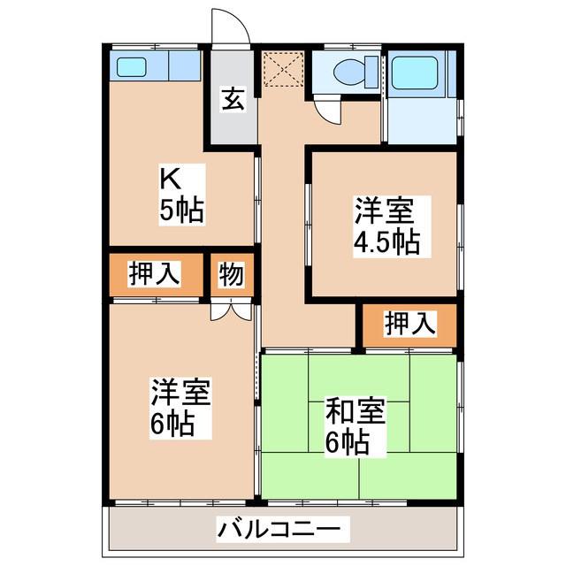 第二トキワ荘(3K/1階)の間取り写真