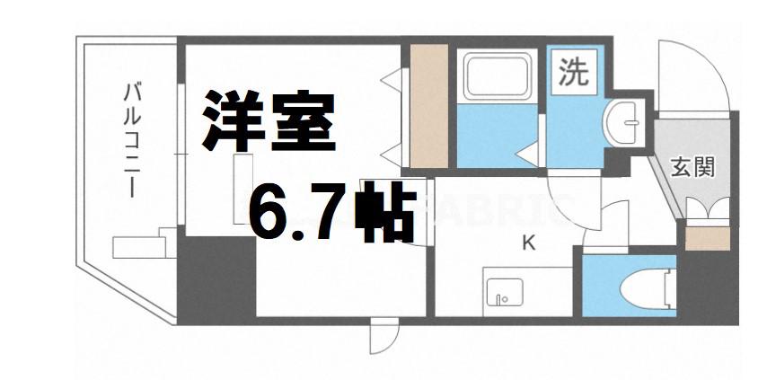アクアプレイス江戸堀(1K/7階)の間取り写真