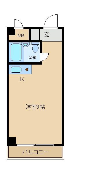 ライオンズマンション新大阪第5(ワンルーム/13階)の間取り写真