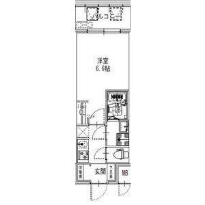 S-RESIDENCE難波大国町TRES(1K/11階)の間取り写真