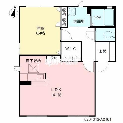 エルアインス本町(1LDK/1階)の間取り写真